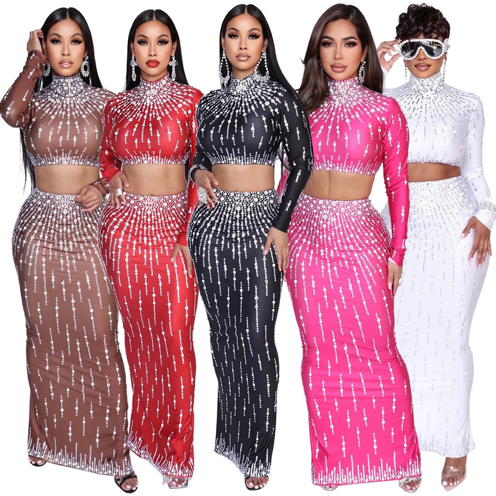 Women Set Street long sleeve P - Crop Top Crochet ulasan dan harga