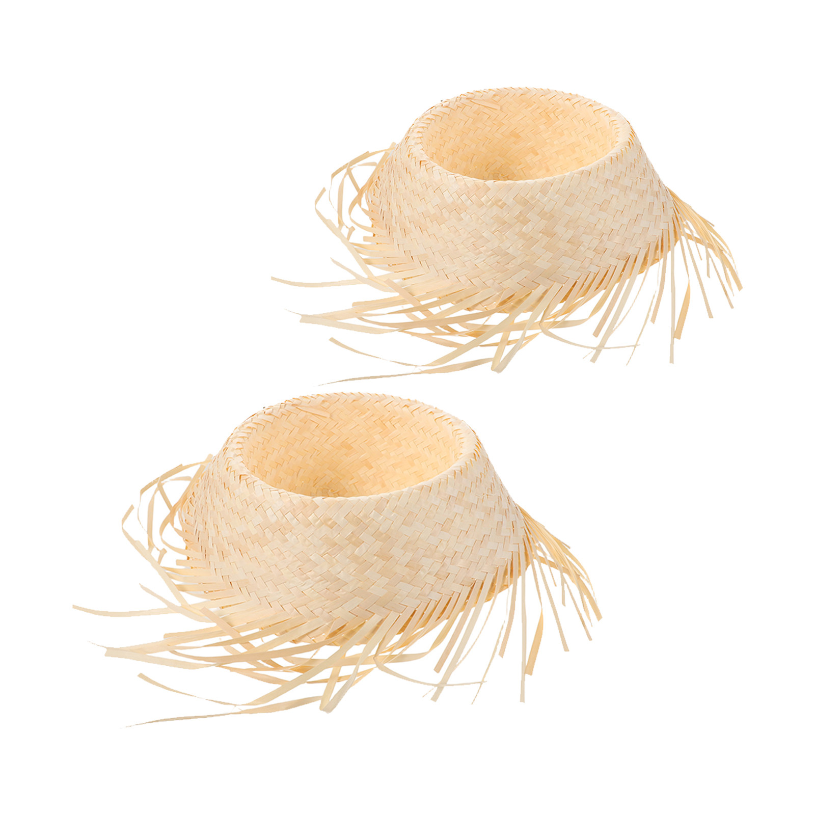 2Pcs Hawaiian Straw Hat Chicke - Hat Floppy Wide ulasan dan harga