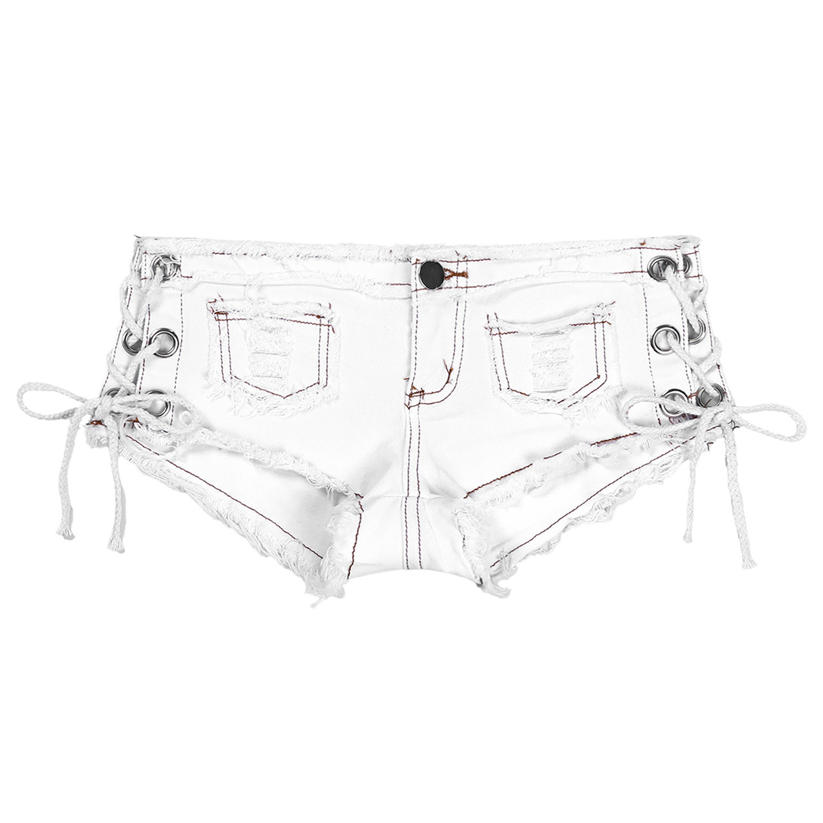 Women Sexy Cut Off Low Waist D - Shorts Denim Frayed ulasan dan harga