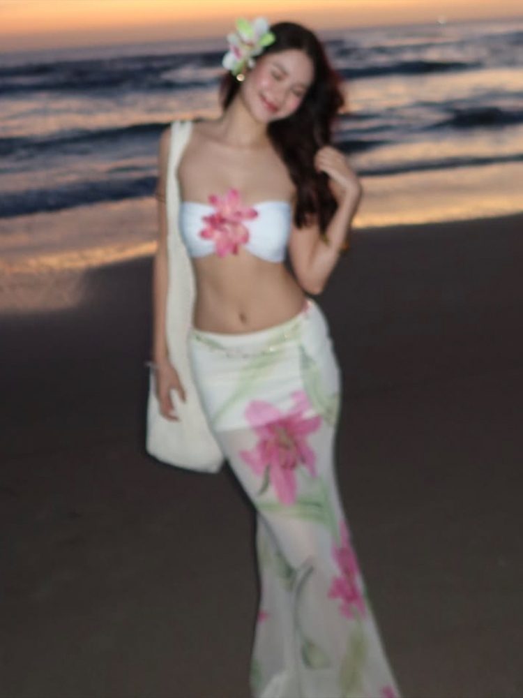 Nibber Pretty Women Two-Piece  - Romper Floral Print ulasan dan harga