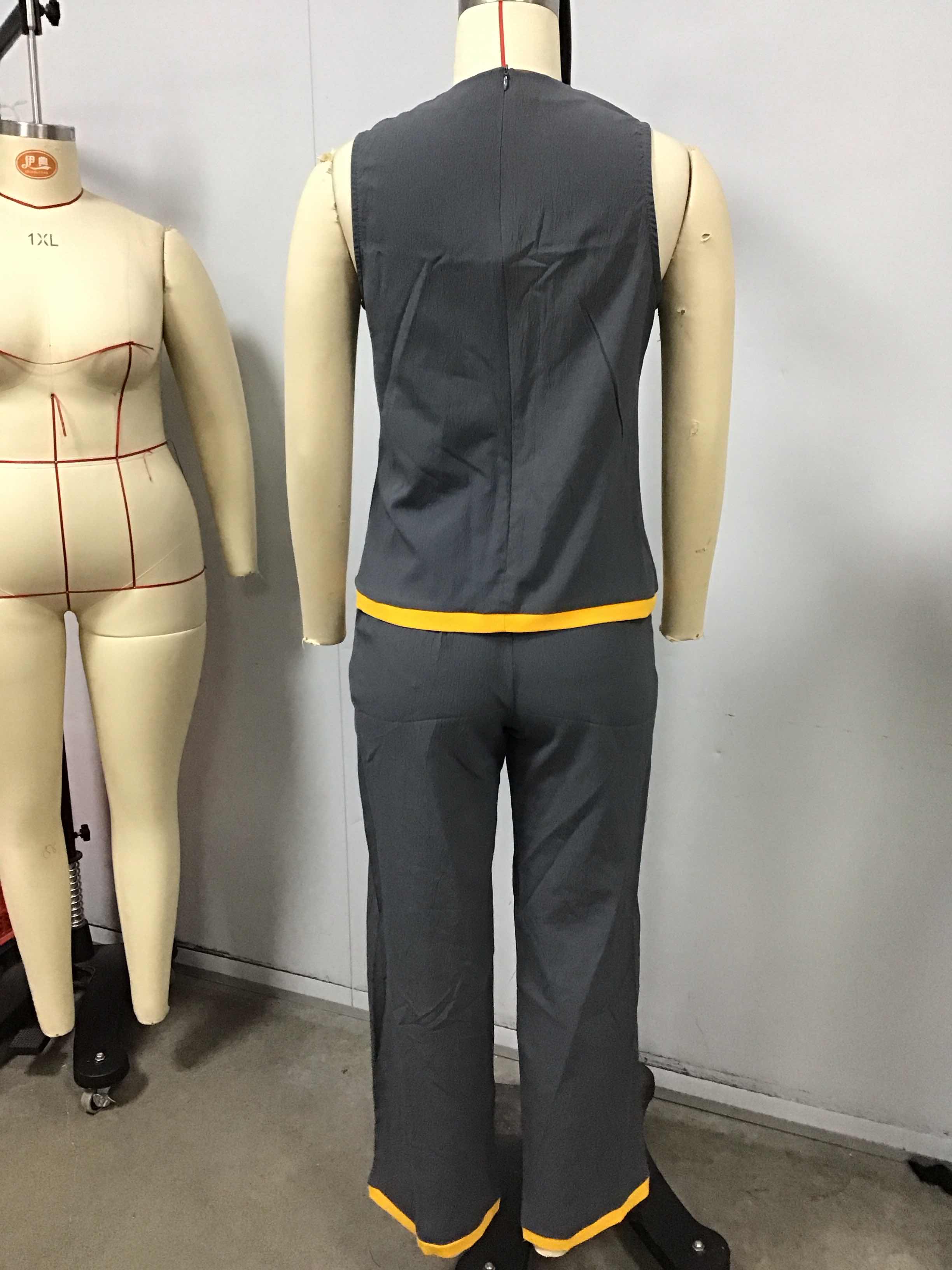 Casual Women's Color Block Two - Linen Pant Wide ulasan dan harga