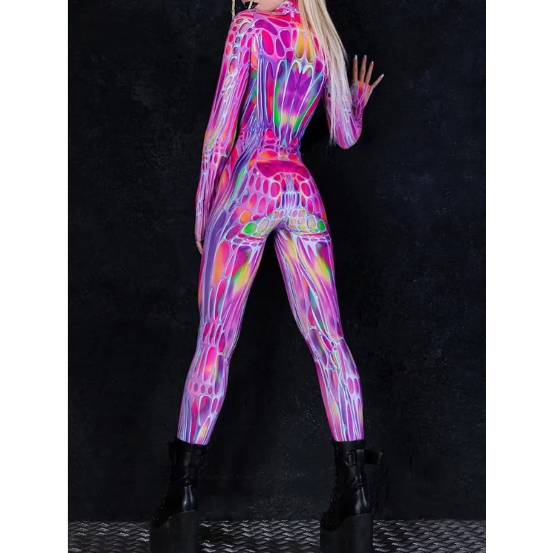2026 Women Cosplay Fashion Lon - Romper Floral Print ulasan dan harga
