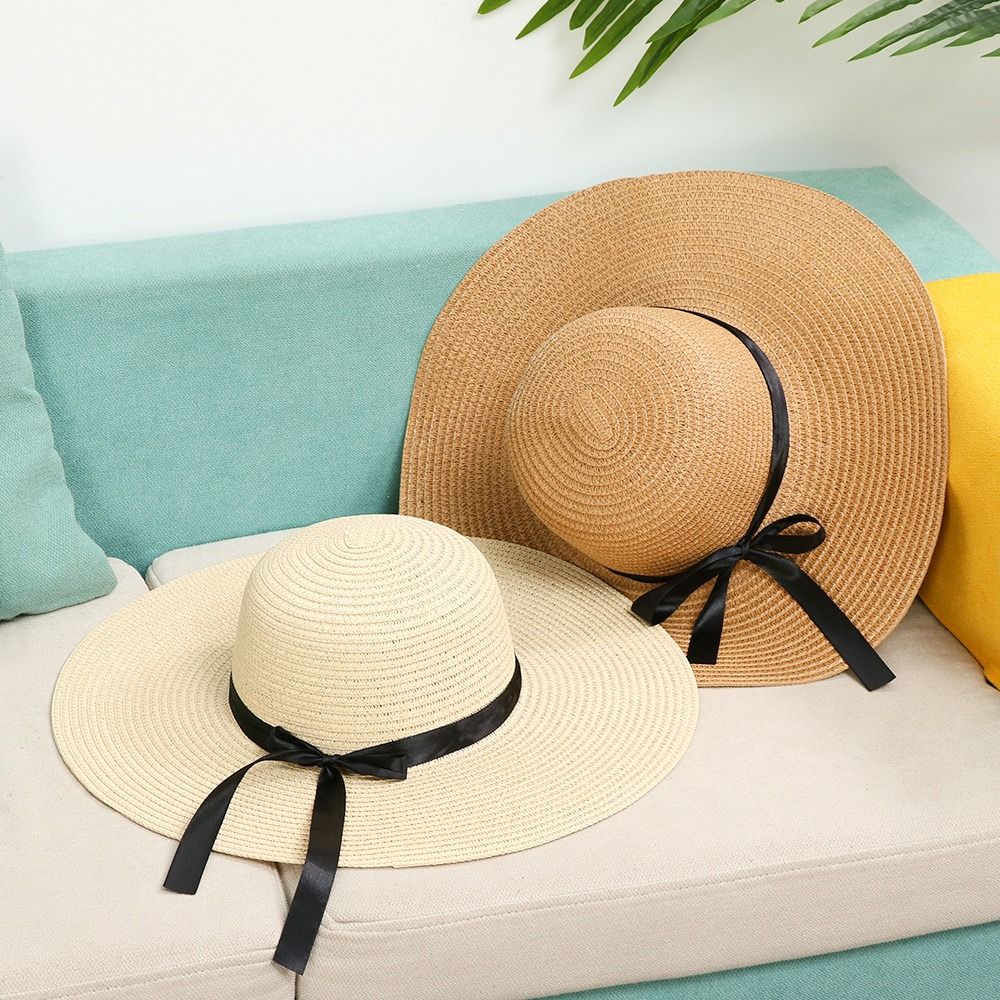 Women Floppy Straw Big Wide Br - Hat Floppy Wide ulasan dan harga