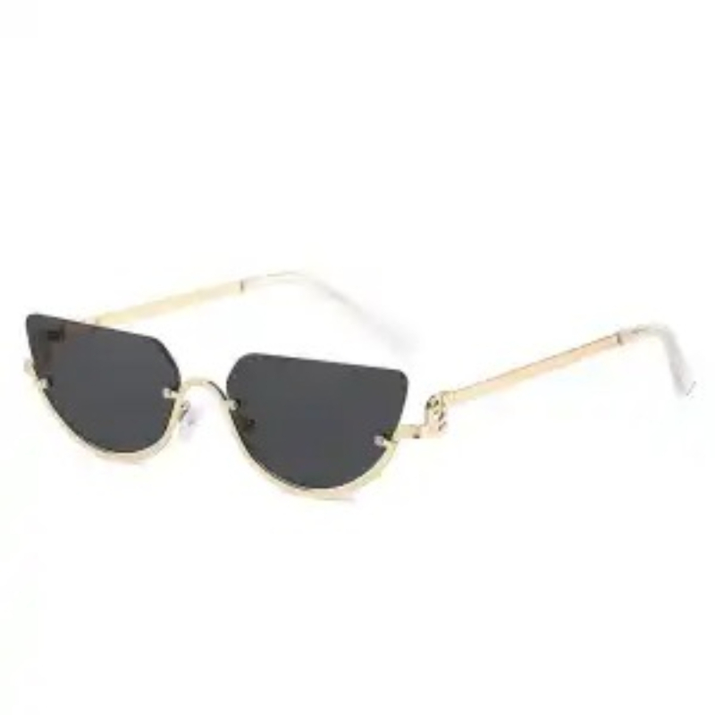 Fashionable Metal Half Frame C - Sunglasses Cat Eye ulasan dan harga