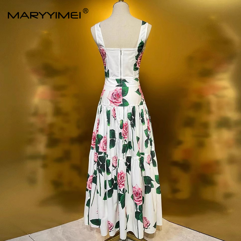 MARYYIMEI Floral-Print Pleated - Romper Floral Print ulasan dan harga