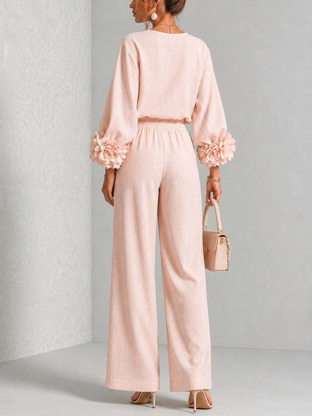 Women 2 Piece Linen Outfit O N - Linen Pant Wide ulasan dan harga