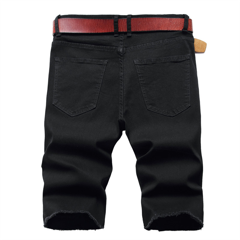 2026 Summer Men's Red Rose Emb - Shorts Denim Frayed ulasan dan harga